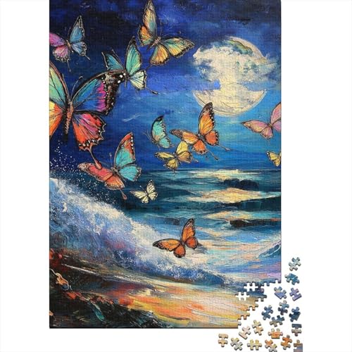 Schmetterling Puzzle 1000 Teile Schwer Puzzle Spielzeug Pädagogisches Spiel Impossible Herausforderungsspielzeug Für Erwachsene Und Kinder Ab 12 Jahren 1000pcs (75x50cm) von SkyClouf