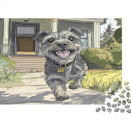 Schnauzer Puzzle 1000 Teile Erwachsener Kniffel Spaß Für Die Ganze Familie - Abwechslungsreiche 1000 Puzzleteilige Motive Puzzlespiel Erwachsene, Puzzel 1000pcs (75x50cm) von SkyClouf