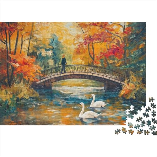 Schwan Puzzlespiel 1000 Teile Puzzles Für Erwachsene Lernspiel Herausforderung Spielzeug 1000 Teile Puzzles Für Erwachsene Kinder Erwachsenen Puzzlespiel Puzzel 1000pcs (75x50cm) von SkyClouf