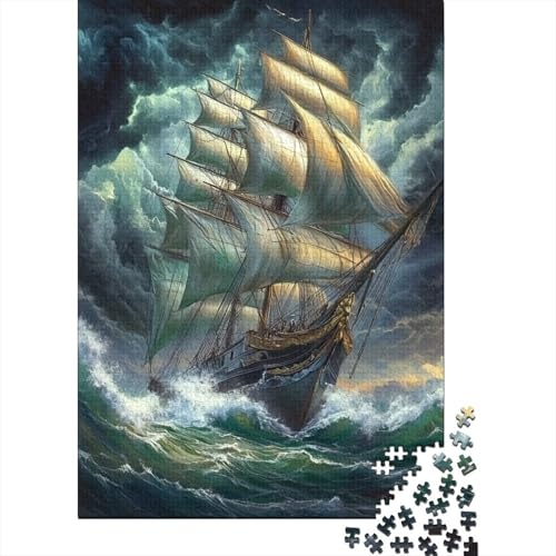 Segelboot Puzzle 1000-teilige Schwer Puzzle Spielzeug Lernspiel Impossible Herausforderungsspielzeug Für Erwachsene Kinder 1000pcs (75x50cm) von SkyClouf
