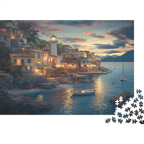Sonnenuntergang im Hafen Puzzlespiel 1000 Teile Puzzles Für Erwachsene Lernspiel Herausforderung Spielzeug 1000 Teile Puzzles Für Erwachsene Kinder Erwachsenen Puzzlespiel Puzzel 1000pcs (75x50cm) von SkyClouf