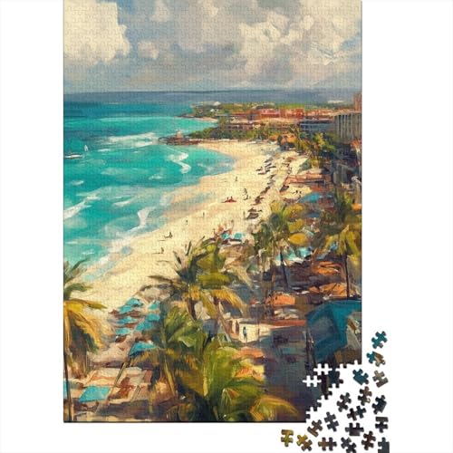 Strand Puzzle 1000-teilige Schwer Puzzle Spielzeug Lernspiel Impossible Herausforderungsspielzeug Für Erwachsene Und Kinder Ab 12 Jahren 1000pcs (75x50cm) von SkyClouf