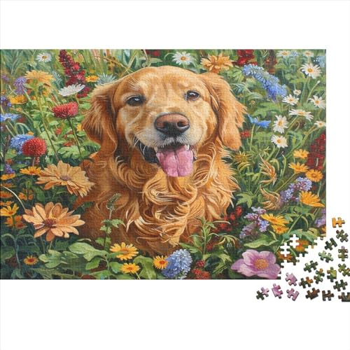Süßer Hund 1000 Teile, Impossible Puzzle,Geschicklichkeitsspiel Für Die Ganze Familie, Erwachsenenpuzzle Ab 14 Jahren Puzzel 1000pcs (75x50cm) von SkyClouf