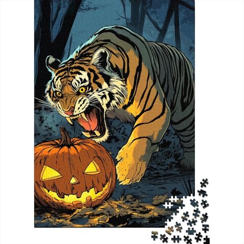 Tiger Puzzle 1000 Teile Schwer Puzzle Spielzeug Lernspiel Impossible Herausforderung Spielzeug Für Erwachsene Und Kinder Ab 12 Jahren 1000pcs (75x50cm) von SkyClouf