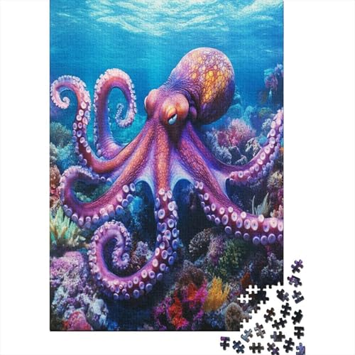Tintenfisch Puzzles 1000 Teile Schwer Puzzle Spielzeug Pädagogisches Spiel Impossible Herausforderung Spielzeug Für Erwachsene Und Kinder in Bewährter 1000pcs (75x50cm) von SkyClouf