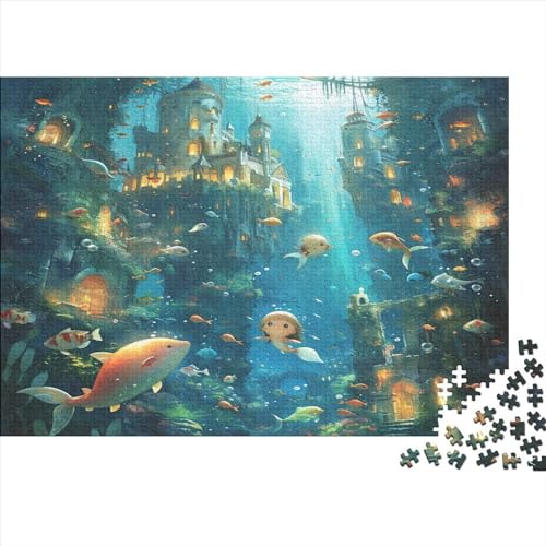 Underwater World 1000 Teile Puzzle Für Erwachsene Impossible Puzzle Underwater World Geschicklichkeits Spiel WohnkulturGeschenk Spielzeug Moderne Wohnkultur 1000pcs (75x50cm) von SkyClouf