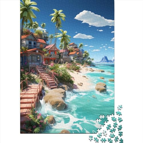 Urlaub Bucht Puzzle 1000-teilige Schwer Puzzle Spielzeug Pädagogisches Spiel Impossible Herausforderung Spielzeug Für Erwachsene Kinder 1000pcs (75x50cm) von SkyClouf