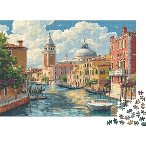 Venedig Water City Puzzle 1000 Teile Erwachsener Kniffel Spaß Für Die Ganze Familie - Abwechslungsreiche 1000 Puzzleteilige Motive Puzzle Erwachsene, Puzzel 1000pcs (75x50cm) von SkyClouf