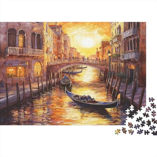 Venedig Water City Puzzle 1000 Teile Puzzles Für Erwachsene Lernspiel Herausforderungsspielzeug 1000-teilige Puzzlespiel Für Erwachsene Kinder Puzzel 1000pcs (75x50cm) von SkyClouf