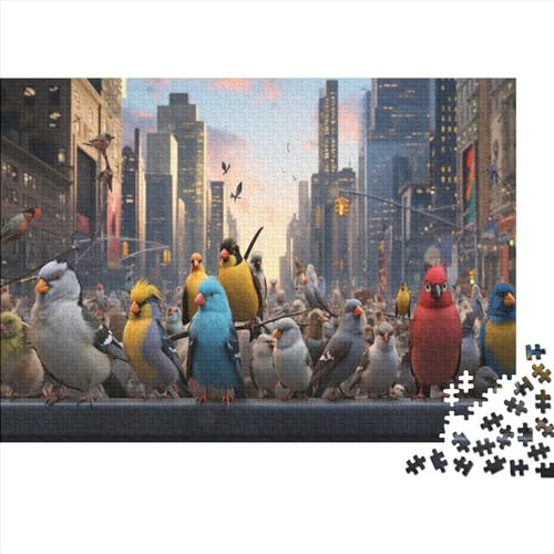 Vögel 1000 Teile Puzzle Erwachsene Puzzel Impossible Puzzle Vögel Für Die Ganze Familie Wohnkultur Einzigartiges Geschenk Holzspielzeug 1000pcs (75x50cm) von SkyClouf