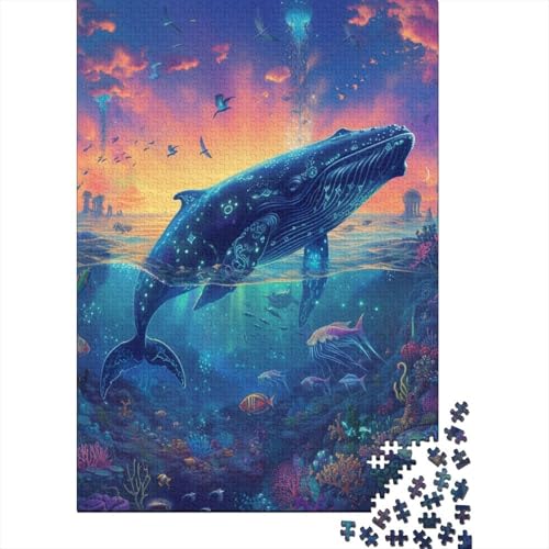 Wal Puzzles 1000 Teile Schwer Puzzle Spielzeug Lernspiel Impossible Herausforderungsspielzeug Für Erwachsene Und Kinder Ab 14 Jahren 1000pcs (75x50cm) von SkyClouf