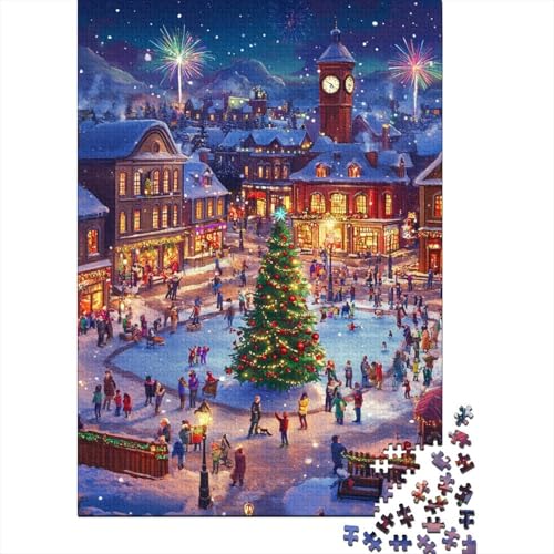Weihnachtsbaum Puzzle 1000-teilige Schwer Puzzle Spielzeug Pädagogisches Spiel Impossible Herausforderungsspielzeug Für Erwachsene Und Kinder Ab 14 Jahren 1000pcs (75x50cm) von SkyClouf