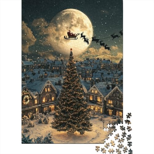 Weihnachtsbaum Puzzles 1000 Teile Schwer Puzzle Spielzeug Lernspiel Impossible Herausforderungsspielzeug Für Erwachsene Und Kinder Ab 14 Jahren 1000pcs (75x50cm) von SkyClouf