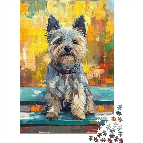 West Highland White Terrier Puzzles 1000 Teile Schwer Puzzle Spielzeug Pädagogisches Spiel Impossible Herausforderungsspielzeug Für Erwachsene Und Kinder Ab 14 Jahren 1000pcs (75x50cm) von SkyClouf