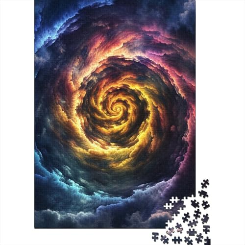 Wirbelsturm Puzzles 1000 Teile Schwer Puzzle Spielzeug Lernspiel Impossible Herausforderungsspielzeug Für Erwachsene Und Kinder Ab 14 Jahren 1000pcs (75x50cm) von SkyClouf