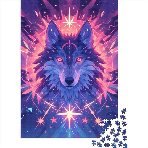 Wölfe Puzzle 1000-teilige Schwer Puzzle Spielzeug Lernspiel Impossible Herausforderungsspielzeug Für Erwachsene Kinder 1000pcs (75x50cm) von SkyClouf
