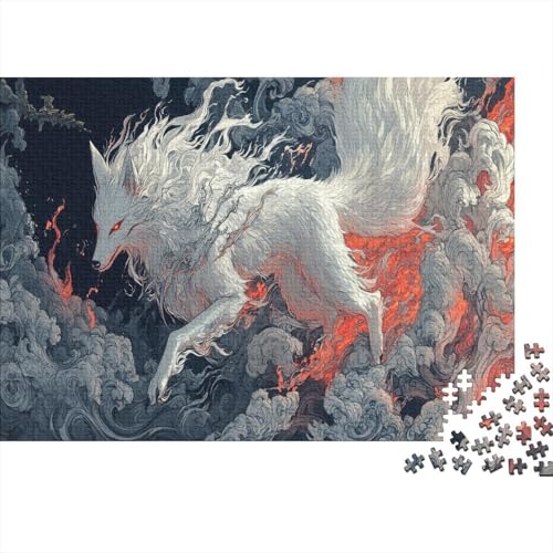 Wolf Puzzle 1000 Teile Puzzles Für Erwachsene Lernspiel Herausforderungsspielzeug 1000-teilige Puzzlespiel Für Erwachsene Kinder Puzzel 1000pcs (75x50cm) von SkyClouf