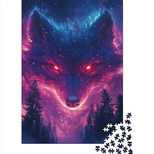 Wolf Puzzle 1000-teilige Schwer Puzzle Spielzeug Lernspiel Impossible Herausforderung Spielzeug Für Erwachsene Kinder 1000pcs (75x50cm) von SkyClouf