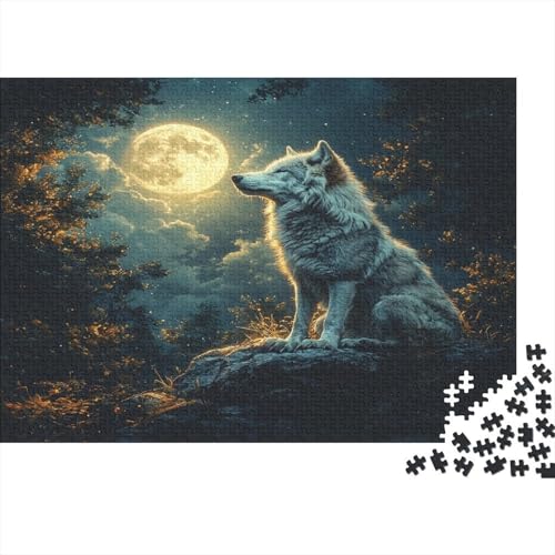 Wolf Puzzlespiel 1000 Teile Puzzle Für Erwachsene Und Kinder Ab 14 Jahren, Puzzle Erwachsenen Puzzlespi Puzzel 1000pcs (75x50cm) von SkyClouf
