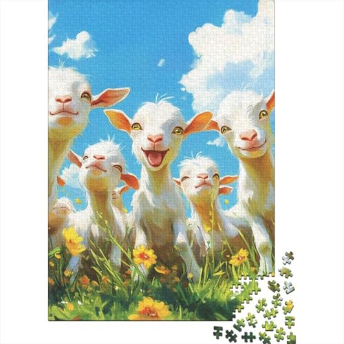 Ziege Puzzles 1000 Teile Schwer Puzzle Spielzeug Lernspiel Impossible Herausforderungsspielzeug Für Erwachsene Und Kinder Ab 12 Jahren 1000pcs (75x50cm) von SkyClouf
