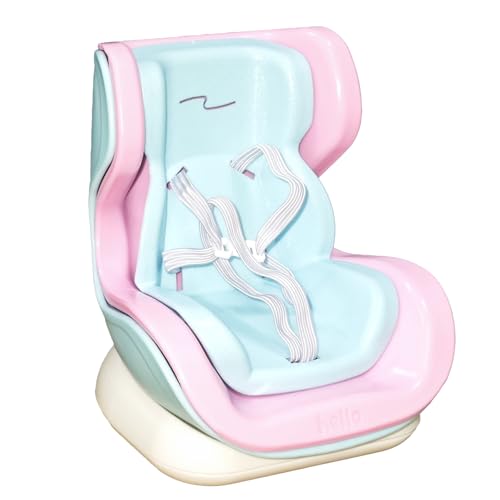 SkyJoy Puppen-Autositz für Pop Mart/Labubu Figuren (10-17cm) - Magnetischer Sicherheitssitz mit Lüftungsclip & Tischständer - Sammlerzubehör für Plüschfiguren, Autodeko (Blau) von SkyJoy
