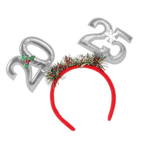 SkyPOOU 2025 Frühlingsfest-Kopfschmuck für Damen, Party-Kopfschmuck, Feier, Kopfbedeckung, Uni, modisches Haar-Accessoire, silberfarben. Ca. 22 x 20 x 1 cm von SkyPOOU