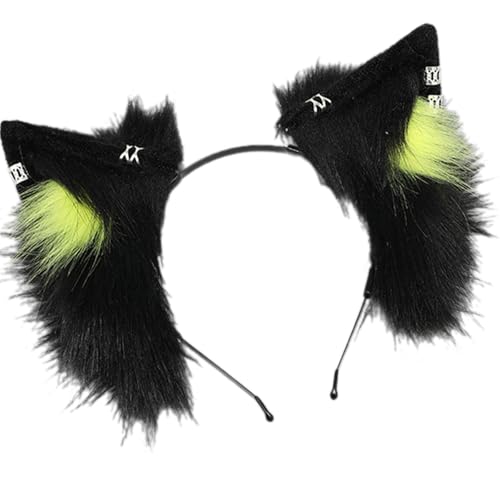 SkyPOOU Cartoon-Plüsch-Tierohren-Haarreif, Kostüm, Kopfschmuck, verstellbar, Cosplay-Zubehör für Damen, Gelb SkyPOOU Cartoon-Plüsch-Tierohren-Haarreif, Kostüm, Kopfschmuck, verstellbar, Cosplay-Zubehör für Damen, Gelb von SkyPOOU