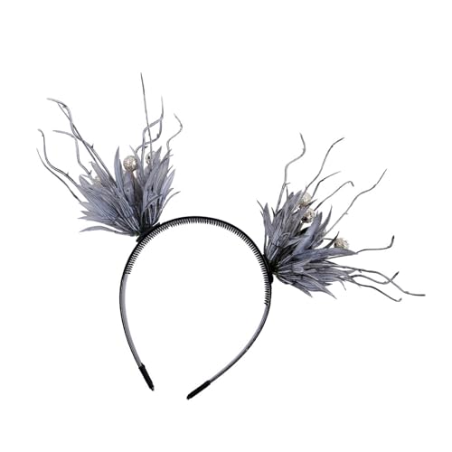 SkyPOOU Cosplay-Kopfschmuck mit Hornzweig, Schmetterling, Kostüm, Halloween, Rollenspiel, Kopfschmuck, Abschlussball, Party, Live-Show, Kopfbedeckung, Grau SkyPOOU Cosplay-Kopfschmuck mit Hornzweig, Schmetterling, Kostüm, Halloween, Rollenspiel, Kopfschmuck, Abschlussball, Party, Live-Show, Kopfbedeckung, Grau von SkyPOOU