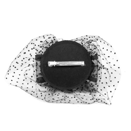 SkyPOOU Fascinator, Hut-Haarspange, Neujahrs-Haarspange, Halloween-Haarspangen, Zopf-Haarspangen für Tees, Partys und Hochzeiten, Schwarz, ca. 24 cm SkyPOOU Fascinator, Hut-Haarspange, Neujahrs-Haarspange, Halloween-Haarspangen, Zopf-Haarspangen für Tees, Partys und Hochzeiten, Schwarz, ca. 24 cm von SkyPOOU