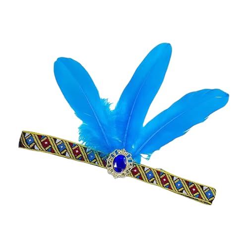 SkyPOOU Gefederte Flapper-Stirnbänder, Karneval, Abschlussball, Tänzerin, Kopfschmuck für Party, Karneval, Feiern, Kopfbedeckung, Haarstyling, Seeblau, ca. 26 x 20 cm SkyPOOU Gefederte Flapper-Stirnbänder, Karneval, Abschlussball, Tänzerin, Kopfschmuck für Party, Karneval, Feiern, Kopfbedeckung, Haarstyling, Seeblau, ca. 26 x 20 cm von SkyPOOU