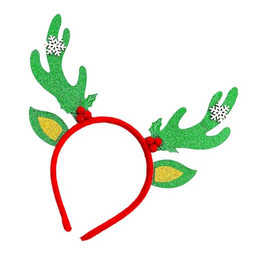SkyPOOU Goldenes Rentier-Elch-Stirnband für Weihnachtsfeiern und Festivalversammlungen, bequemes Urlaubszubehör, Fotografie-Requisiten, Grün SkyPOOU Goldenes Rentier-Elch-Stirnband für Weihnachtsfeiern und Festivalversammlungen, bequemes Urlaubszubehör, Fotografie-Requisiten, Grün von SkyPOOU