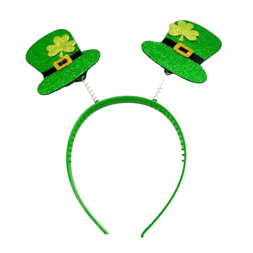 SkyPOOU Haarreif für Erwachsene, Kleeblatt/Hut, mit Pailletten, Puder, Patrick's Day, Haarreif, Karnevals-Haarreif, großer Hut-Stirnband SkyPOOU Haarreif für Erwachsene, Kleeblatt/Hut, mit Pailletten, Puder, Patrick's Day, Haarreif, Karnevals-Haarreif, großer Hut-Stirnband von SkyPOOU