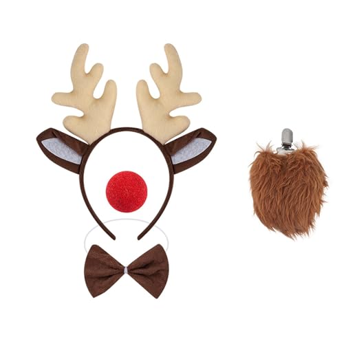 SkyPOOU Haarreif mit Weihnachts-Rentier, verstellbar, festlich, Haarschmuck, Urlaub, Party, Kopfschmuck für Damen, Milchweiß SkyPOOU Haarreif mit Weihnachts-Rentier, verstellbar, festlich, Haarschmuck, Urlaub, Party, Kopfschmuck für Damen, Milchweiß von SkyPOOU