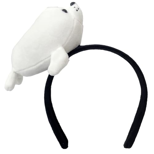 SkyPOOU Niedliches Plüsch-Stirnband mit Meeresmotiv, Cartoon-Haarreif, weibliches Gesicht, Wasch-Haarband, Geburtstag, Kopfschmuck, Partyzubehör, Baby-Siegel SkyPOOU Niedliches Plüsch-Stirnband mit Meeresmotiv, Cartoon-Haarreif, weibliches Gesicht, Wasch-Haarband, Geburtstag, Kopfschmuck, Partyzubehör, Baby-Siegel von SkyPOOU