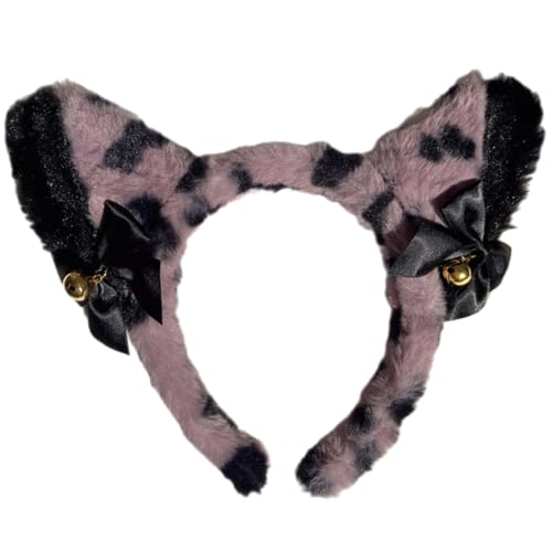 SkyPOOU Plüsch-Katzenohren-Haarreif mit Glöckchen für Damen und Cosplay, weich und bequem, Cosplay-Haarschmuck, Lavendel SkyPOOU Plüsch-Katzenohren-Haarreif mit Glöckchen für Damen und Cosplay, weich und bequem, Cosplay-Haarschmuck, Lavendel von SkyPOOU