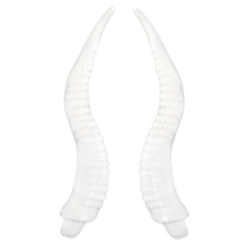 SkyPOOU Realistische PVC-Applikationen in Schafshornform, Haarspange, Haarband, Haarspange, Rucksack, Nähen, Basteln, Flicken für Punk, Erwachsene, Weiß, Größe L SkyPOOU Realistische PVC-Applikationen in Schafshornform, Haarspange, Haarband, Haarspange, Rucksack, Nähen, Basteln, Flicken für Punk, Erwachsene, Weiß, Größe L von SkyPOOU