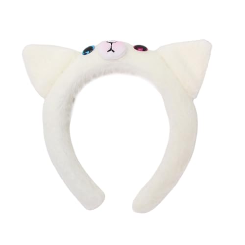 SkyPOOU Schönes Cartoon-Katzen-Haarband für Damen und Teenager, Gesichtswäsche, Geburtstag, Party, Versammlung, Kopfschmuck, Schulveranstaltungen, Haar-Accessoire, Weiß, ca. 55–60 cm SkyPOOU Schönes Cartoon-Katzen-Haarband für Damen und Teenager, Gesichtswäsche, Geburtstag, Party, Versammlung, Kopfschmuck, Schulveranstaltungen, Haar-Accessoire, Weiß, ca. 55–60 cm von SkyPOOU