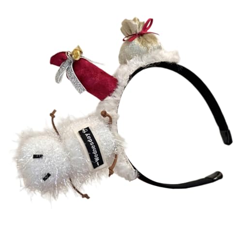SkyPOOU Schönes Haarband mit Weihnachtsmotiven, für Weihnachten, Party, Verkleidungen, Neujahr, Festival, Dekoration, Familientreffen, Kopfschmuck, Weiß, ca. 55–60 cm SkyPOOU Schönes Haarband mit Weihnachtsmotiven, für Weihnachten, Party, Verkleidungen, Neujahr, Festival, Dekoration, Familientreffen, Kopfschmuck, Weiß, ca. 55–60 cm von SkyPOOU