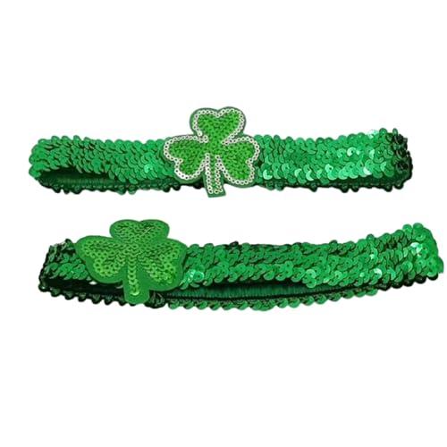 SkyPOOU StPatricks Haarreif für Feiern, Festival, Mottoparty, Kleeblatt, Haarschmuck, Grün von SkyPOOU