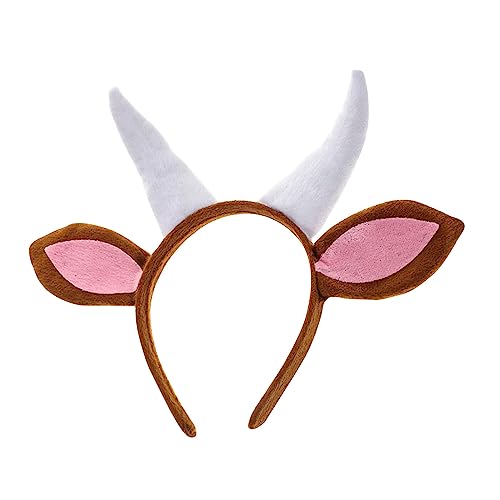 SkyPOOU Weiches Ziegen-Lamm-Stirnband, Horn, Tierohren, Haarreif für Kinder, zeigt pelzige Tier-Haarbänder, Cartoon-Kostüm, Rosa SkyPOOU Weiches Ziegen-Lamm-Stirnband, Horn, Tierohren, Haarreif für Kinder, zeigt pelzige Tier-Haarbänder, Cartoon-Kostüm, Rosa von SkyPOOU