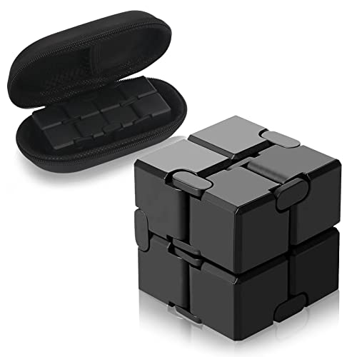 Skycase Infinity Cube,Unendlicher Würfel Spielzeug,Fidget Cube,Unendlicher Flip Magic Würfel,Stressabbau Würfel Stressspielzeug,Infinity Mini Cube,Anti-Stress Spielzeug für Erwachsen Kinder,Schwarz von Skycase