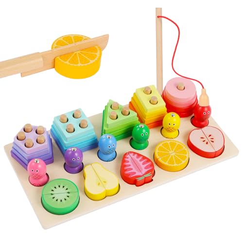 Skyelta 3 in 1 Holzblöcke zum Sortieren, Stapeln und Kombinieren | Montessori Lernspielzeug mit Formensortierer und magnetischem Labyrinth | Ungiftige sensorische Aktivität und Geschenke Skyelta 3 in 1 Holzblöcke zum Sortieren, Stapeln und Kombinieren | Montessori Lernspielzeug mit Formensortierer und magnetischem Labyrinth | Ungiftige sensorische Aktivität und Geschenke von Skyelta