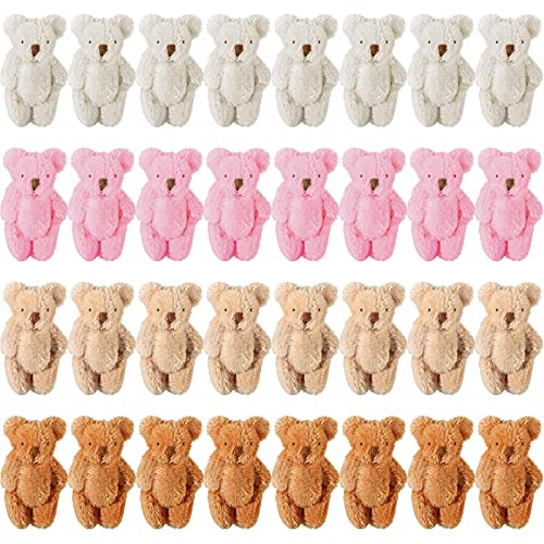 32 Stücke Mini Bär Plüsch Spielzeug Winzig Bär Mini Joint Bär Winzige Weiche Bären Puppe Kuscheltier Spielzeug für Geburtstagstorte Hochzeit Dekoration Party Gefallen, 4 Farben 32 Stücke Mini Bär Plüsch Spielzeug Winzig Bär Mini Joint Bär Winzige Weiche Bären Puppe Kuscheltier Spielzeug für Geburtstagstorte Hochzeit Dekoration Party Gefallen, 4 Farben von Skylety