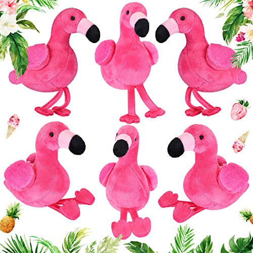Skylety 6 Stück Mini Flamingo Plüschtiere 5 Zoll Stofftier Flamingo Gefüllte Puppe Schlüsselanhänger Kuscheltier Flamingo Hängende Ornamente für DIY Schlüsselbund Geburtstag Weihnachten (Rosa) von Skylety