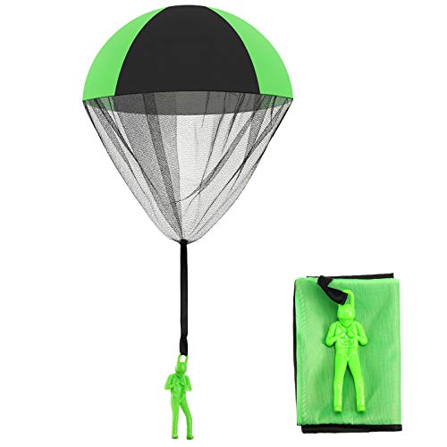 Fallschirm Spielzeug Soldaten Handwurf Armee Männer Spielzeug Fallschirm Handwurf Spielzeug Gewirr Kostenlose Outdoor Flug Spielzeug für Jungen und Mädchen (Grün Schwarz) von Skylety