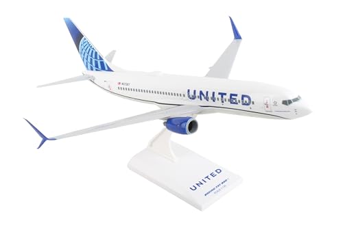 Daron Boeing 737-800 United Airlines New Livery Scale 1/130, Kunststoff, Blau-weiß (Blue-White), Flugzeugmodell, Sculptur, Modellflugzeug von Skymarks