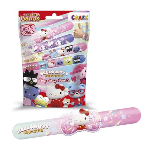 SLAP SNAP BANDS Armbänder Hello Kitty - Schnapparmband Kinder mit HELLO KITTY -Motiv , Klatscharmband Kinder von CRAZE