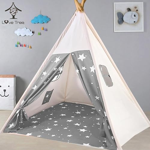 Sleeleece Tipi Zelt für Kinder,Klassisches indisches Spielzelt für Kinder,Spielzelt drinnen & draußen,Für viel Spaß im Kinderzimmer für Jungen & Mädchen Sleeleece Tipi Zelt für Kinder,Klassisches indisches Spielzelt für Kinder,Spielzelt drinnen & draußen,Für viel Spaß im Kinderzimmer für Jungen & Mädchen von Sleeleece