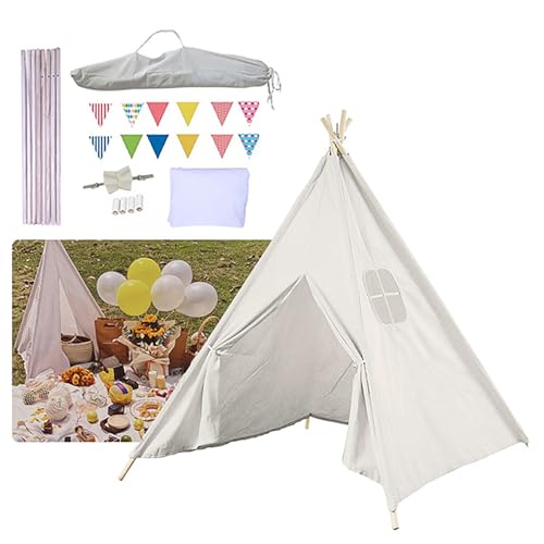 Sleeleece Tipi Zelt für Kinder Spielzelt Tippi Kinderzelt mit Tragetasche&Bunte Flagge,Tipi Zelt Kinderzimmer,Spielzelt für Mädchen & Jungen,Spielzeug für 3~5 Jahre Sleeleece Tipi Zelt für Kinder Spielzelt Tippi Kinderzelt mit Tragetasche&Bunte Flagge,Tipi Zelt Kinderzimmer,Spielzelt für Mädchen & Jungen,Spielzeug für 3~5 Jahre von Sleeleece