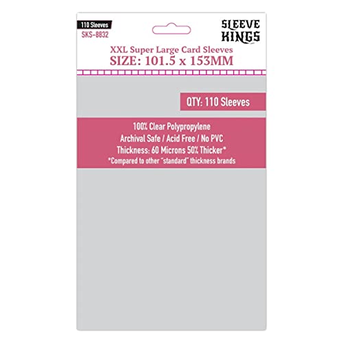 Premium Kartenhüllen – XXL Super Large (101,5 mm x 153 mm), 110 Hüllen pro Packung von Sleeve Kings
